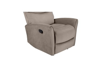 Recliner Chesley Taupe, Fløyel/Metall/Tre - Taupe, Fløyel/Metall/Tre - Møbler - Stoler - Lenestoler - Recliner