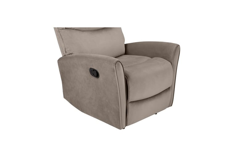 Recliner Chesley Taupe, Fløyel/Metall/Tre - Taupe, Fløyel/Metall/Tre - Møbler - Stoler - Lenestoler - Recliner