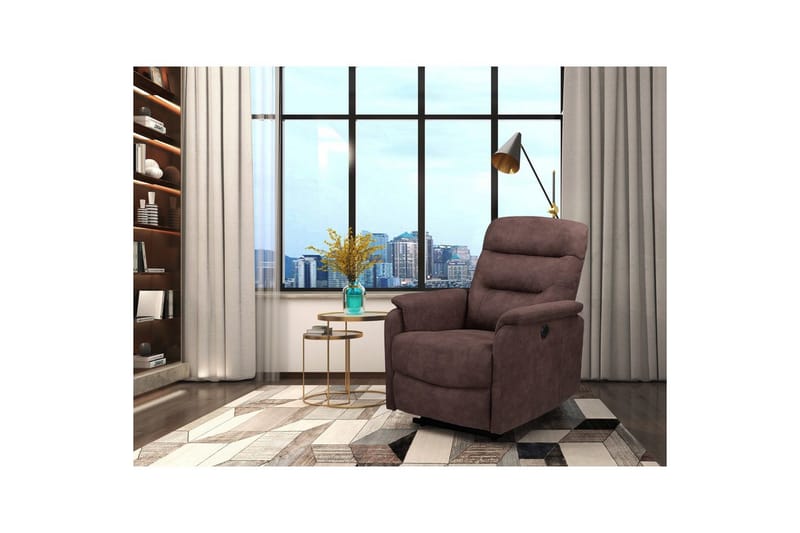 Recliner Coullon Mørk brun - Mørk brun - Møbler - Stoler - Lenestoler - Recliner