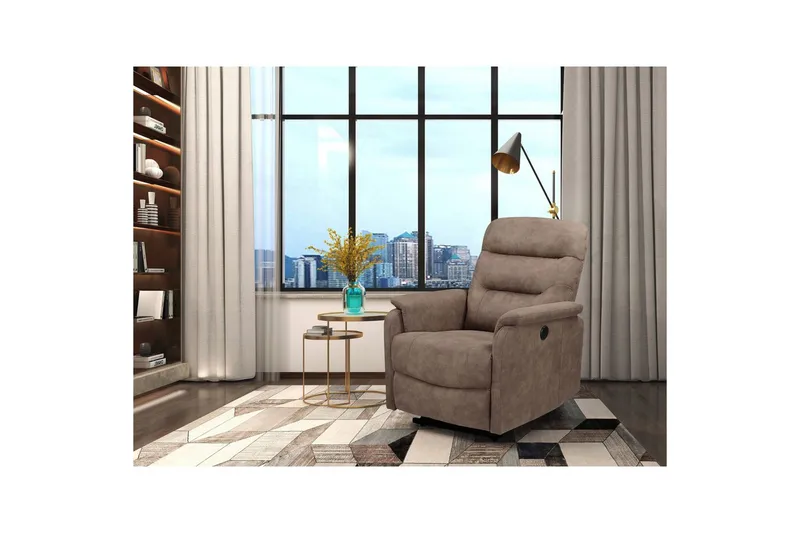 Recliner Coullon Taupe - Taupe - Møbler - Stoler - Lenestoler - Recliner
