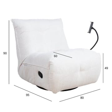 Recliner hvilestol Selor med manuell mekanisme - krem - Møbler - Stoler - Lenestoler - Recliner