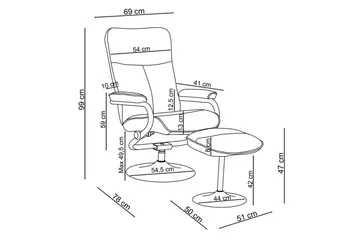 Recliner Istad Svart - Svart - Møbler - Stoler - Lenestoler - Recliner