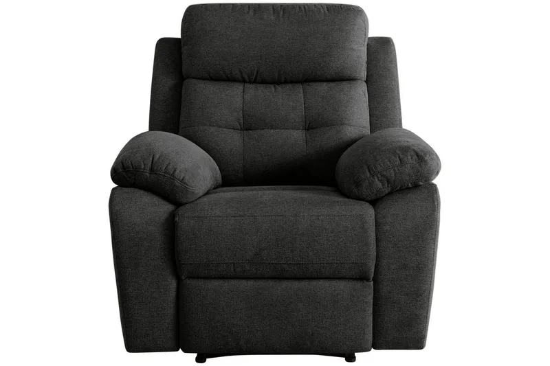 Recliner Lannilis Antrasitt, Stoff/tre/metall, Manuell hvilestol, Antrasitt, Stoff/tre/metall, Manuell hvilestol
