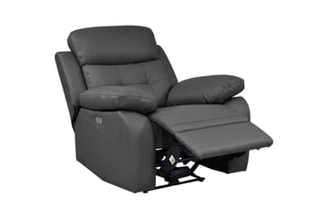 Recliner Lannilis Grå, PU/tre/metall, Elektrisk recliner - Grå, PU/tre/metall, Elektrisk recliner - Møbler - Stoler - Lenestoler - Recliner