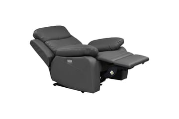 Recliner Lannilis Grå, PU/tre/metall, Elektrisk recliner - Grå, PU/tre/metall, Elektrisk recliner - Møbler - Stoler - Lenestoler - Recliner