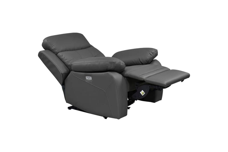 Recliner Lannilis Grå, PU/tre/metall, Elektrisk recliner - Grå, PU/tre/metall, Elektrisk recliner - Møbler - Stoler - Lenestoler - Recliner