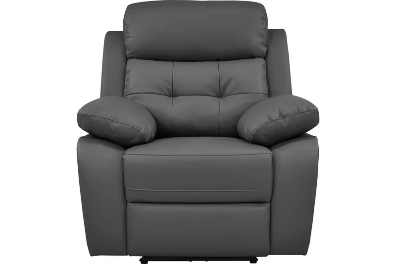 Recliner Lannilis Grå, PU/tre/metall, Manuell hvilestol, Grå, PU/tre/metall, Manuell hvilestol
