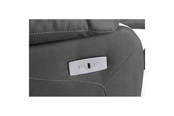Recliner Lannilis Grå, PU/tre/metall, Elektrisk recliner - Grå, PU/tre/metall, Elektrisk recliner - Møbler - Stoler - Lenestoler - Recliner