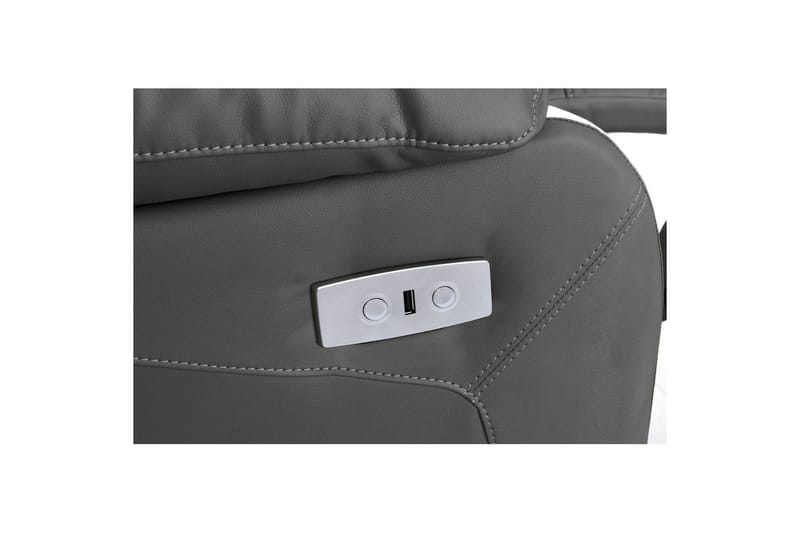 Recliner Lannilis Grå, PU/tre/metall, Elektrisk recliner - Grå, PU/tre/metall, Elektrisk recliner - Møbler - Stoler - Lenestoler - Recliner