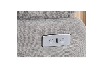 Recliner Lannilis Lys grå, Stoff/tre/metall, Elektrisk recliner - Lys grå, Stoff/tre/metall, Elektrisk recliner - Møbler - Stoler - Lenestoler - Recliner