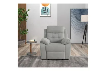Recliner Lannilis Lys grå, Stoff/tre/metall, Manuell hvilestol - Lys grå, Stoff/tre/metall, Manuell hvilestol - Møbler - Stoler - Lenestoler - Recliner