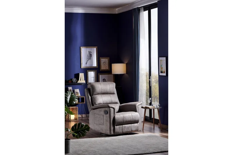 Mereenie Reclinerlenestol - Grå - Møbler - Stoler - Lenestoler - Recliner