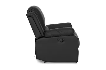 Navarro Skjønn Recliner Lenestol Kinolenestol - Fällbar lenestol i kunstskinn - Hvilelenestol - Svart - Møbler - Stoler - Lenestoler - Recliner