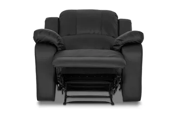 Navarro Skjønn Recliner Lenestol Kinolenestol - Fällbar lenestol i kunstskinn - Hvilelenestol - Svart - Møbler - Stoler - Lenestoler - Recliner