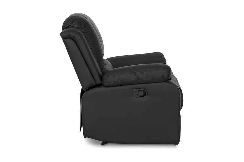 Norbo Skjønn Recliner Lenestol Kinolenestol - Fällbar lenestol i kunstskinn - Hvilelenestol - Svart - Møbler - Stoler - Lenestoler - Recliner