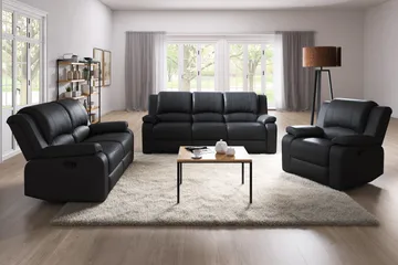 Norbo Skjønn Recliner Lenestol Kinolenestol - Fällbar lenestol i kunstskinn - Hvilelenestol - Svart - Møbler - Stoler - Lenestoler - Recliner