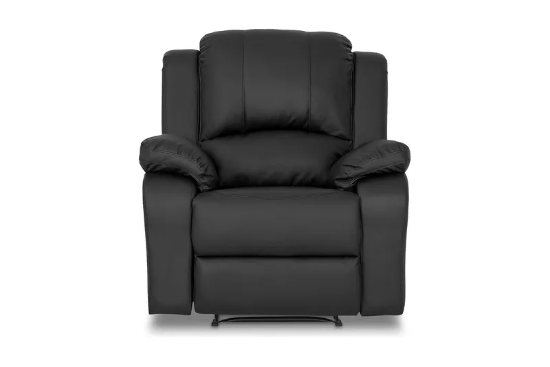 Norbo Skjønn Recliner Lenestol Kinolenestol - Fällbar lenestol i kunstskinn - Hvilelenestol - Svart - Møbler - Stoler - Lenestoler - Recliner