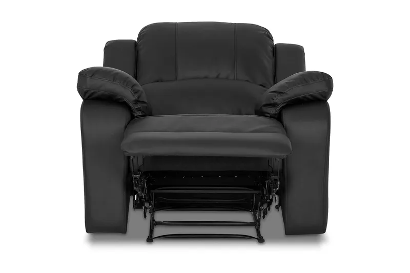 Norbo Skjønn Recliner Lenestol Kinolenestol - Fällbar lenestol i kunstskinn - Hvilelenestol - Svart - Møbler - Stoler - Lenestoler - Recliner