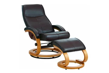 Pasha Reclinerlenestol Lær - Grå - Møbler - Stoler - Lenestoler - Recliner