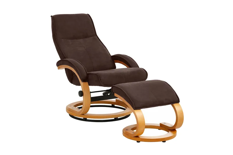 Pasha Reclinerlenestol Microfiber, Brun/Tre