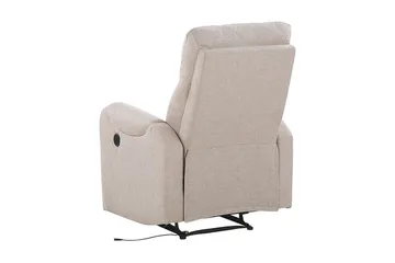 Rautela Lenestol LED-belysning + USB-port - Beige - Møbler - Stoler - Lenestoler - Recliner
