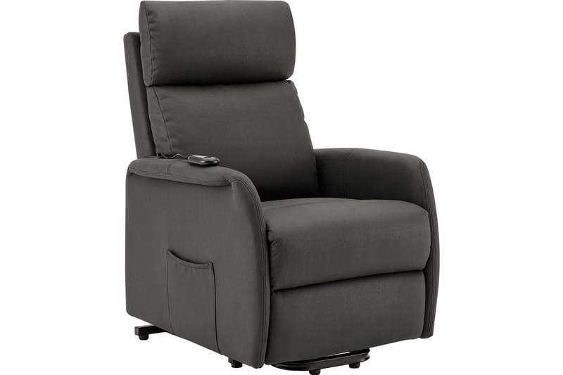 Reclinerlenestol Abborr - Stoff/Antrasitt - Recliner