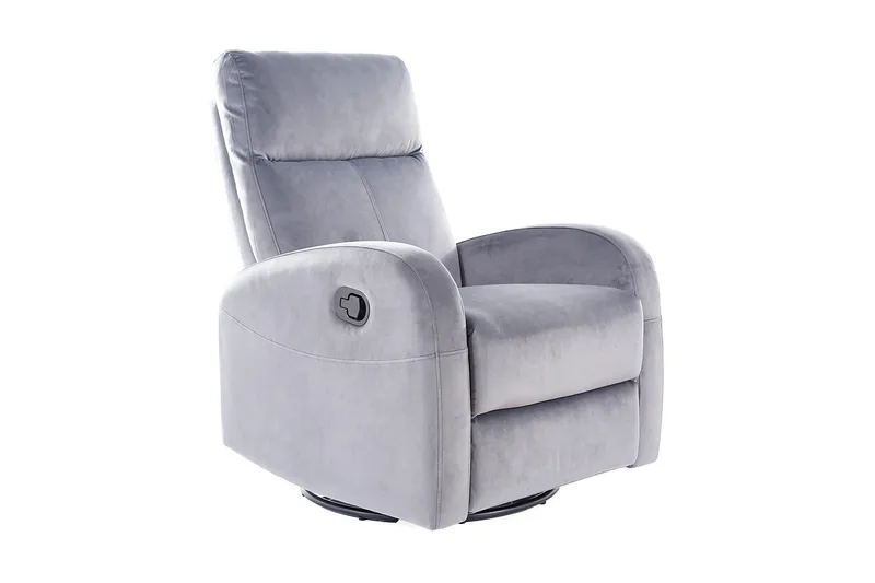 Reclinerlenestol Othrys Justerbar, Fløyel/Grå