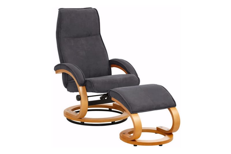 Reclinerstol Loft24 Pasha reclinerstol mikrofiber Grå - Møbler - Stoler - Lenestoler - Recliner