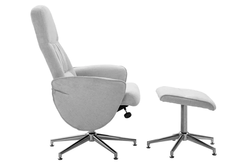 Rune Recliner med Ottoman - Grå - Møbler - Stoler - Lenestoler - Recliner