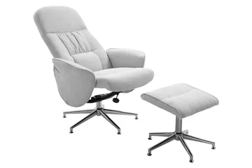 Rune Recliner med Ottoman - Grå - Møbler - Stoler - Lenestoler - Recliner