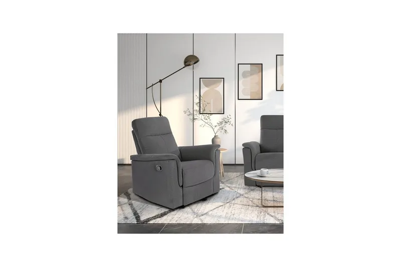 Recliner Southbrook Antrasitt, Stoff/tre/metall, Manuell hvilestol - Antrasitt, Stoff/tre/metall, Manuell hvilestol - Møbler - Stoler - Lenestoler - Recliner