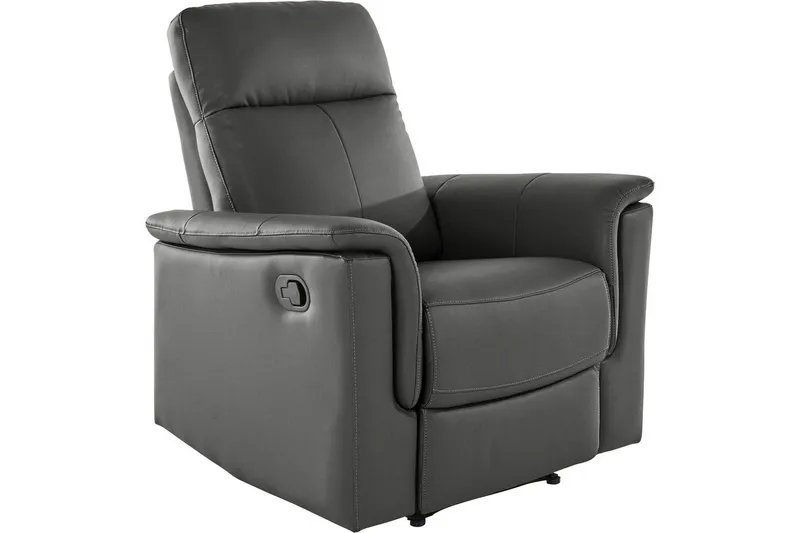 Recliner Southbrook Grå, PU/tre/metall, Manuell hvilestol, Grå, PU/tre/metall, Manuell hvilestol