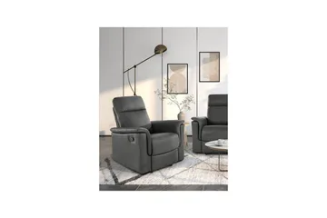 Recliner Southbrook Grå, PU/tre/metall, Manuell hvilestol - Grå, PU/tre/metall, Manuell hvilestol - Møbler - Stoler - Lenestoler - Recliner