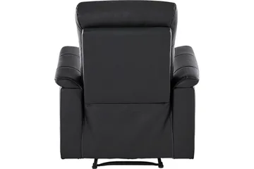 Recliner Southbrook Svart, Ekte skinn/PU/Tre/Metall, Manuell hvilestol - Svart, Ekte skinn/PU/Tre/Metall, Manuell hvilestol - Møbler - Stoler - Lenestoler - Recliner