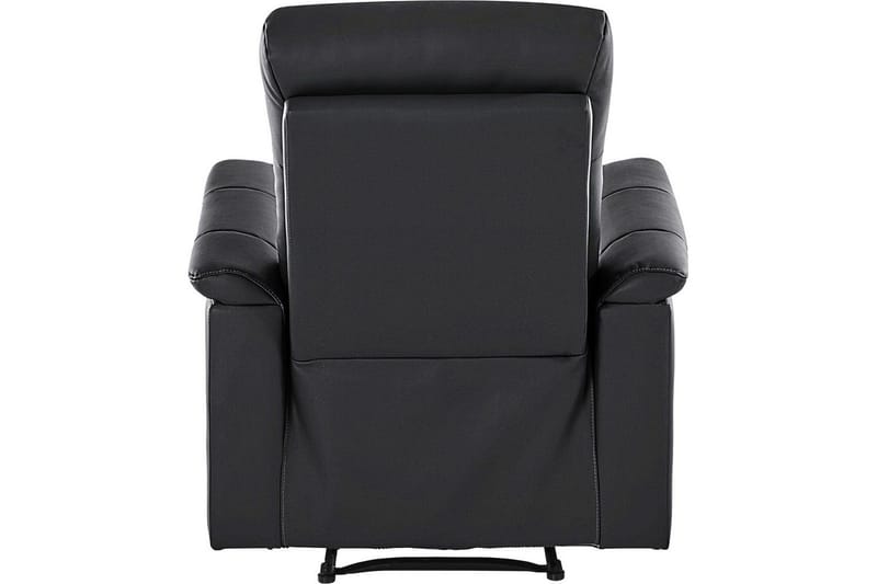 Recliner Southbrook Svart, Ekte skinn/PU/Tre/Metall, Manuell hvilestol - Svart, Ekte skinn/PU/Tre/Metall, Manuell hvilestol - Møbler - Stoler - Lenestoler - Recliner