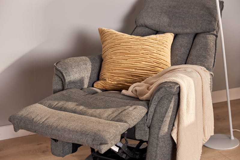 Umeå Lenestol Snurr & Gyng - Stoff Grå - Møbler - Stoler - Lenestoler - Recliner