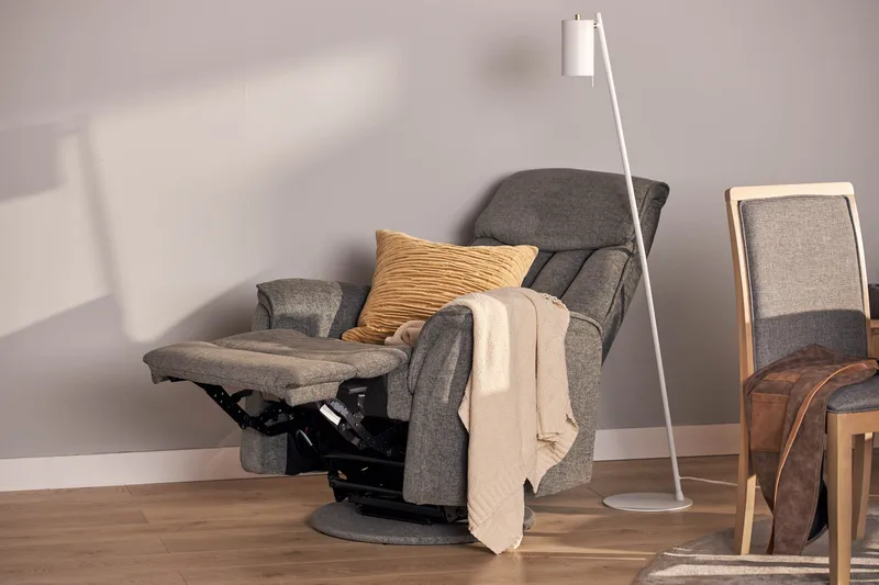 Umeå Lenestol Snurr & Gyng - Stoff Grå - Møbler - Stoler - Lenestoler - Recliner