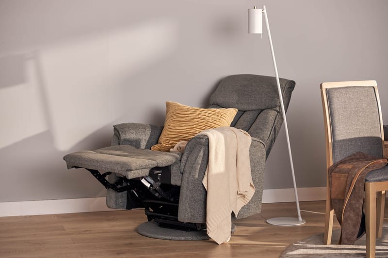 Umeå Lenestol Snurr & Gyng - Stoff Grå - Møbler - Stoler - Lenestoler - Recliner