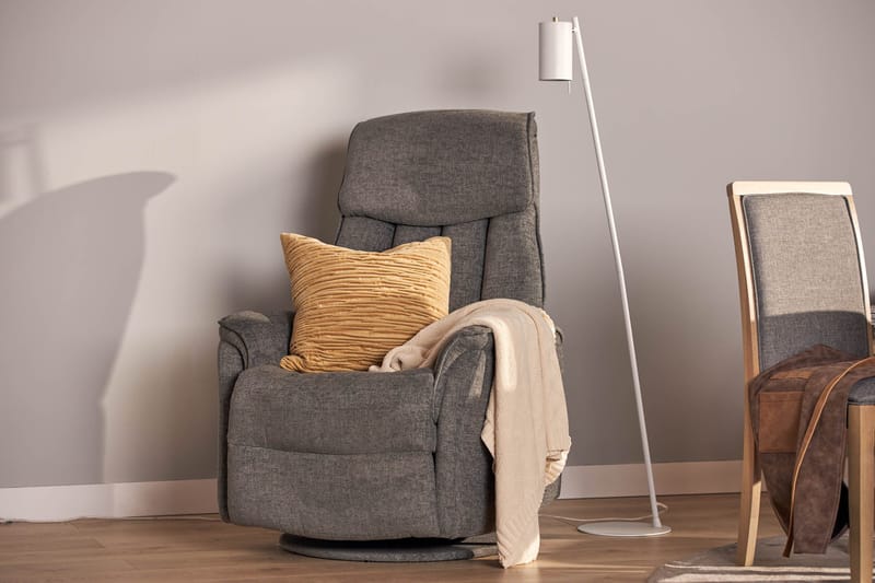 Umeå Lenestol Snurr & Gyng - Stoff Grå - Møbler - Stoler - Lenestoler - Recliner