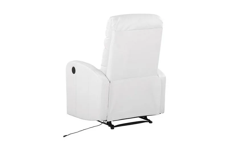 Virrat Lenestol LED-belysning + USB-port - Hvit - Møbler - Stoler - Lenestoler - Recliner
