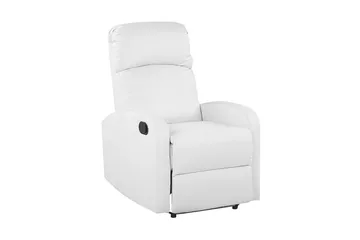 Virrat Lenestol LED-belysning + USB-port - Hvit - Møbler - Stoler - Lenestoler - Recliner