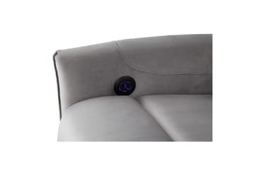 Recliner Pineto Grå, Fløyel/Metall/Tre - Grå, Fløyel/Metall/Tre - Møbler - Stoler - Lenestoler - Recliner
