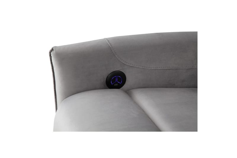 Recliner Pineto Grå, Fløyel/Metall/Tre - Grå, Fløyel/Metall/Tre - Møbler - Stoler - Lenestoler - Recliner