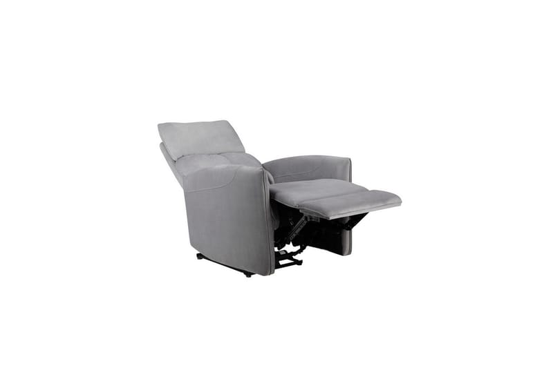 Recliner Pineto Grå, Fløyel/Metall/Tre - Grå, Fløyel/Metall/Tre - Møbler - Stoler - Lenestoler - Recliner