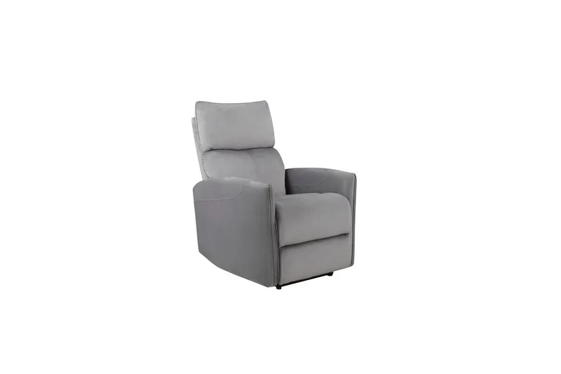 Recliner Pineto Grå, Fløyel/Metall/Tre, Grå, Fløyel/Metall/Tre