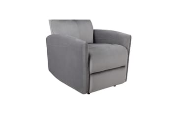 Recliner Pineto Grå, Fløyel/Metall/Tre - Grå, Fløyel/Metall/Tre - Møbler - Stoler - Lenestoler - Recliner