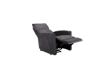 Recliner Pineto Antrasitt, Fløyel/Metall/Tre - Antrasitt, Fløyel/Metall/Tre - Møbler - Stoler - Lenestoler - Recliner