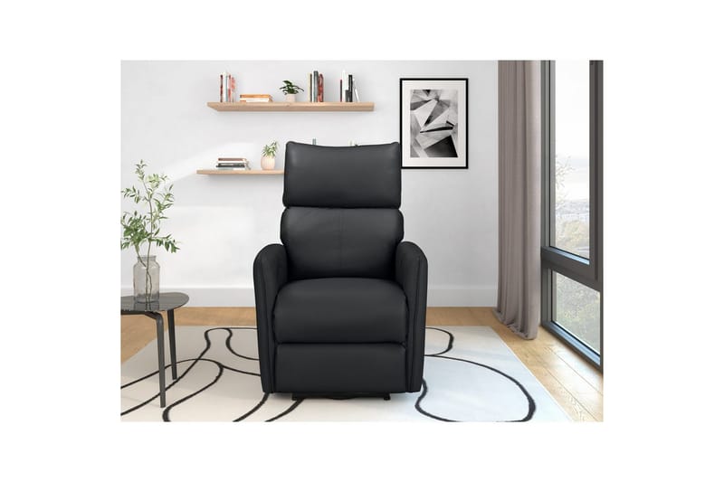 Recliner Pineto Svart, PU/metall/tre - Svart, PU/metall/tre - Møbler - Stoler - Lenestoler - Liggestol