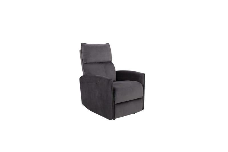 Recliner Pineto Antrasitt, Fløyel/Metall/Tre - Antrasitt, Fløyel/Metall/Tre - Møbler - Stoler - Lenestoler - Liggestol