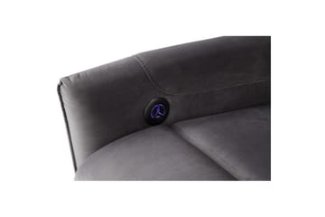 Recliner Pineto Antrasitt, Fløyel/Metall/Tre - Antrasitt, Fløyel/Metall/Tre - Møbler - Stoler - Lenestoler - Recliner
